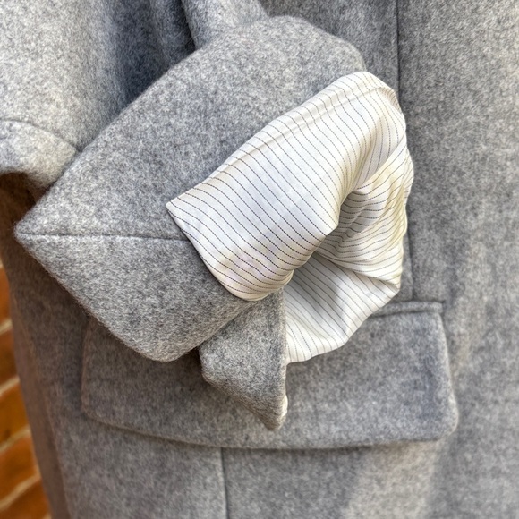 Seventy Grey Wool Cashmere Blend Long Coat - Picture 4 of 11